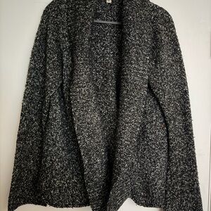 Women's Black Marled Sweater